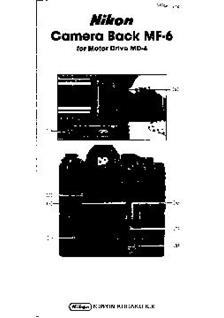 Nikon MD 4 manual. Camera Instructions.